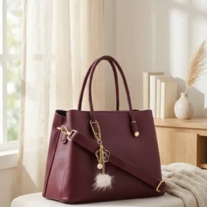 Maroon Formal Hand Bag For Women
